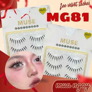 LeeVelvetLashes mi gân trong muse mg81 Mi Giả Sợi NỔI BẬT, Mềm Nhẹ, Không Lộ Chân Mi