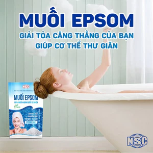 Muối Epsom Nam Định NSC muối khoáng tự nhiên 200g Giải tỏa căng thẳng cơ bắp