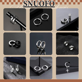 SNUOFO - Khuyên tai titan nam nữ khuyên tai xỏ kẹp không cần xỏ lỗ nhiều lựa chọn Hoa tai tổng hợp (1 chiếc)