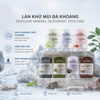 Lăn khử mùi đá khoáng DeoKlear Mineral Deodorant Stick (70g)