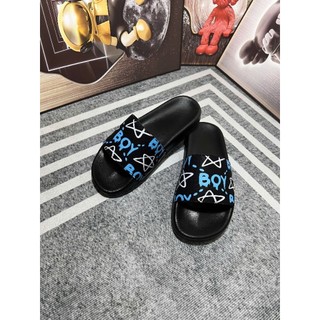 Dép lê nam ĐS Q ICON Lá bản màu Hồng size 36 tới 43 đế sóng quai cao su chữ nổi đẹp chất.