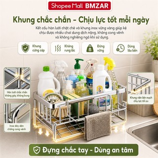 Giá Để Đồ Rửa Chén INOX cao cấp Kệ Đựng Đồ Bồn Rửa Bát chống ẩm chống rỉ dễ vệ sinh