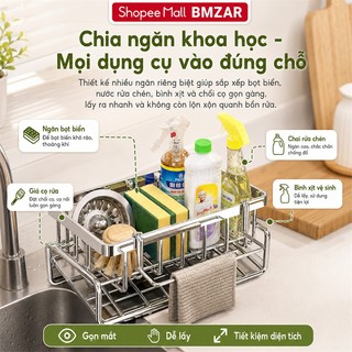 Giá Để Đồ Rửa Chén INOX cao cấp Kệ Đựng Đồ Bồn Rửa Bát chống ẩm chống rỉ dễ vệ sinh