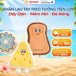 Khăn lau tay treo tường nhà bếp nhà tắm hình phô mai cute đáng yêu dày dặn 2 lớp mềm mịn thấm hút phong cách Hàn Quốc