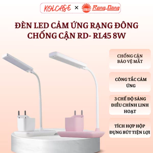 Đèn Bàn Chống Cận Rạng Đông RD-RL45 Công Suất 8W– Cảm Ứng Thông Minh, Tích Hợp Hộc Đựng Bút Tiện Lợi