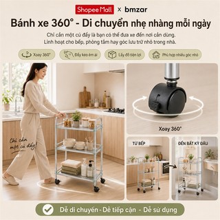 BMZAR Xe Đẩy Spa có bánh xe inox