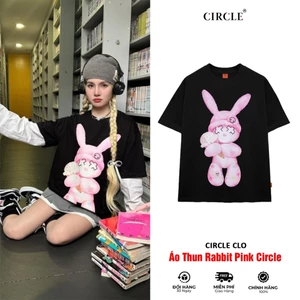 Áo thun Rabbit Pink Circle Unisex cotton cao cấp - CIRCLE CLO