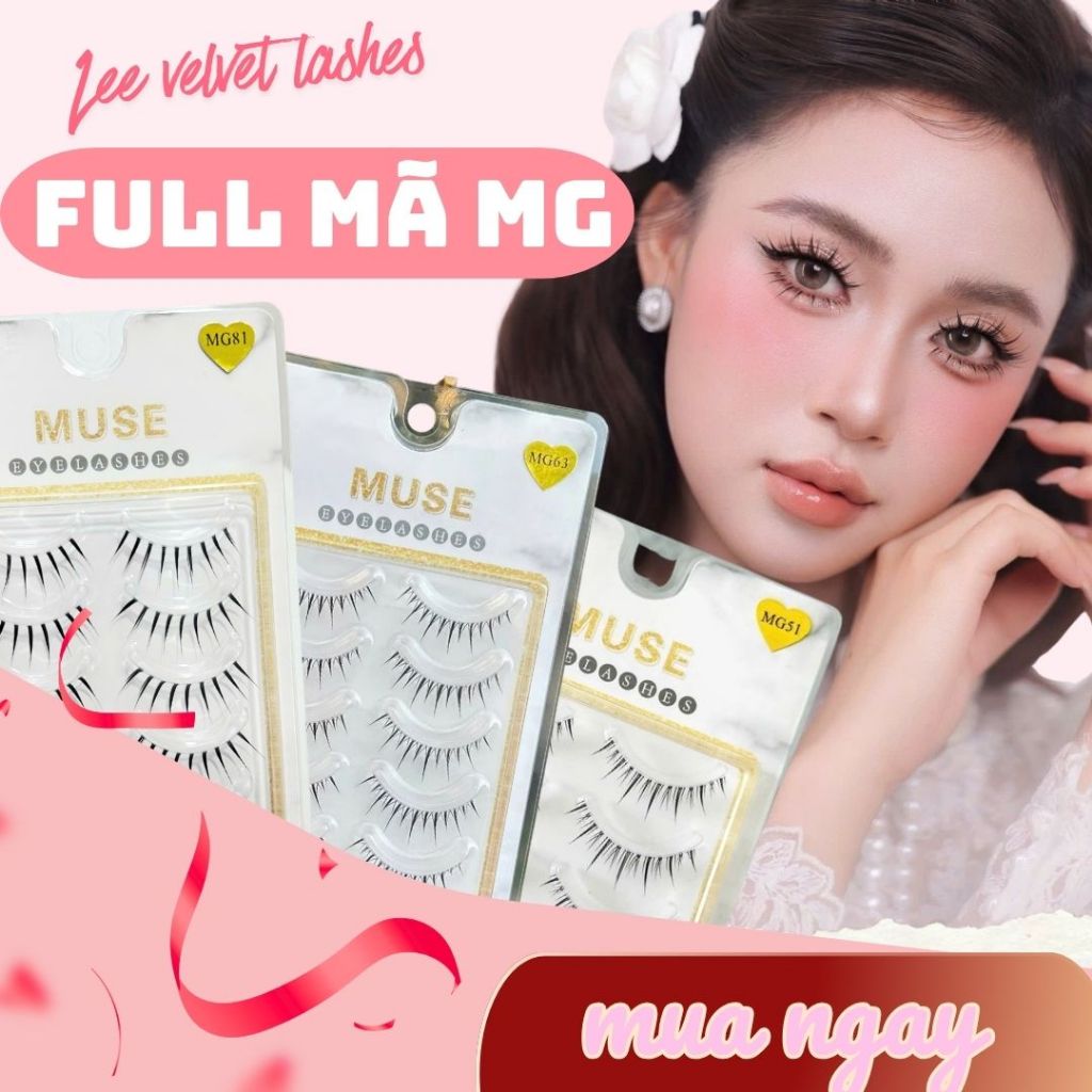 FULL MÃ MG hot_Mi gân trong Muse, Mi giả gân trong tự nhiên--LeeVelvetLashes