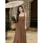 BBSTORE'S Đầm 2 dây tiệc cotton dài cổ vuông tùng nhún phồng - DAG01A — ảnh 6