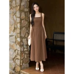 BBSTORE'S Đầm 2 dây tiệc cotton dài cổ vuông tùng nhún phồng - DAG01A — ảnh 2