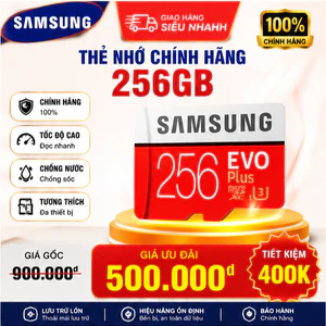 Thẻ Nhớ SAMSUNG EVO Plus Micro SD UHS-I Class 10 100MB / s 128GB 256GB Cho Điện Thoại Di Động