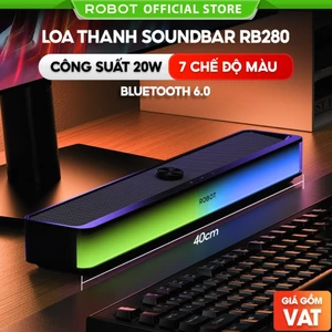 Loa Thanh Soundbar ROBOT RB280 Công Suất 20W Nghe Nhạc 8H Bass Trầm Kép Mạnh Mẽ - Hỗ Trợ Kết Nối USB/ AUX/ Thẻ Nhớ