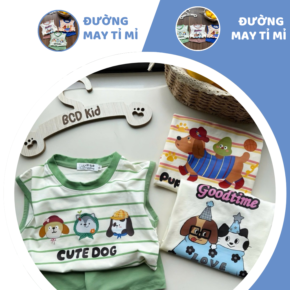 [À ƠI SHOP] D83- set 3 bộ ba lỗ chó sọc ngang - a100.391