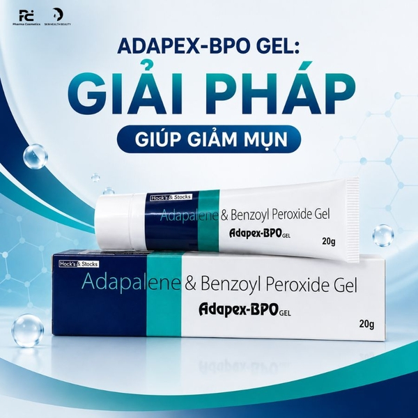 Kem Bôi Mụn Adapex BPO Gel 20g – Gel Giảm Mụn Dưỡng Da Kết Cấu Trong Suốt Cân Bằng Dầu & Dưỡng Ẩm