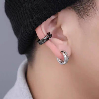 SNUOFO - Khuyên tai titan nam nữ khuyên tai xỏ kẹp không cần xỏ lỗ nhiều lựa chọn Hoa tai tổng hợp (1 chiếc)