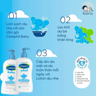 Sữa Tắm Gội Dưỡng Ẩm Dịu nhẹ – Cho bé da dễ chàm – Cetaphil Baby Wash & Shampoo 2in1 400ml