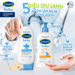 Sữa Tắm Gội Dưỡng Ẩm Cho Bé Cetaphil Baby Wash & Shampoo 2in1 400ml Dịu Lành Giữ Ẩm Mềm Mịn