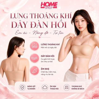 [MẪU MỚI] Áo Ngực Nữ Dây Mảnh Cao Cấp Không Lộ Viền, Áo Bra Nữ Không Gọng Mút Mỏng HOMEBRA A2608