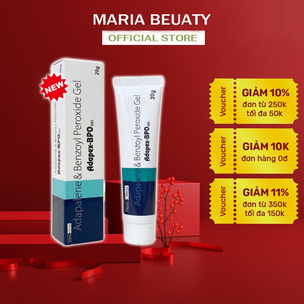 Gel Giảm Mụn, Thâm Sẹo Mụn Dành Cho Da Dầu Adapex - BPO Adapalene & Benzoyl Peroxide 20G