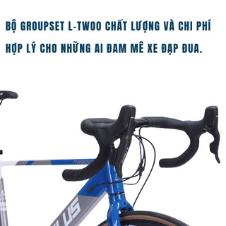 Xe Đạp Đua Papylus PR900 New, Khung Nhôm Dẹp, Vành Cao 6cm, Tay Đề Lắc 2 lưỡi LTWOO - Xe Tay Cong