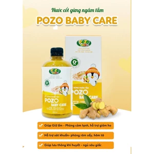 NƯỚC CỐT GỪNG NGÂM TẮM POZO BABY CARE 500ML – GIỮ ẤM CƠ THỂ, CHĂM SÓC DA BÉ