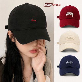 Mũ lưỡi trai nam nữ HAZIN thêu chữ basic cá tính phong cách, nón lưỡi trai form cứng chất kaki mềm mịn Hàn Quốc