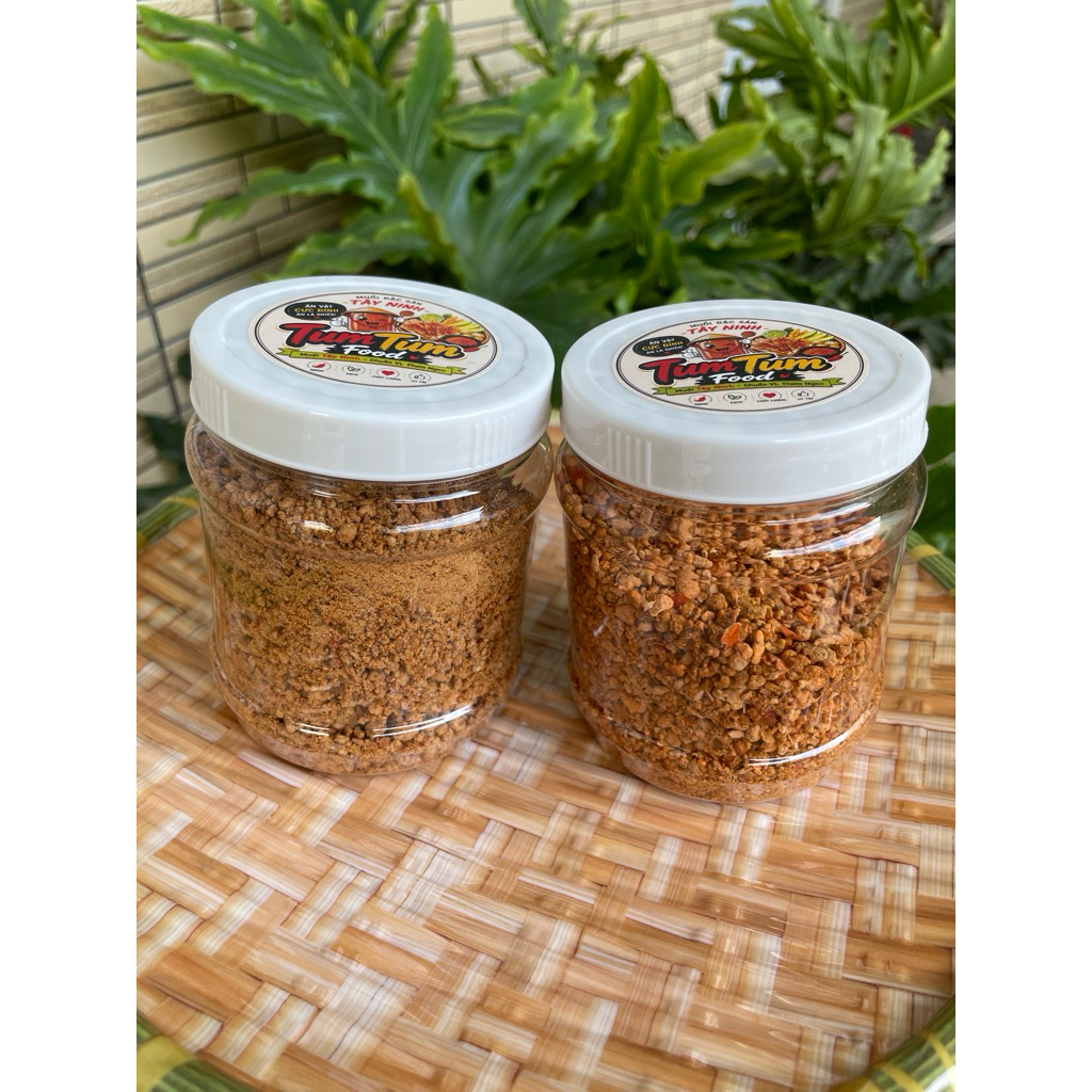ComBo 2 Hủ Muối Tôm Hạt và Tỏi Sặc Đặc Sản Tây Ninh TumTum.Food - Chấm Trái Cây, Cay Mặn Ngọt