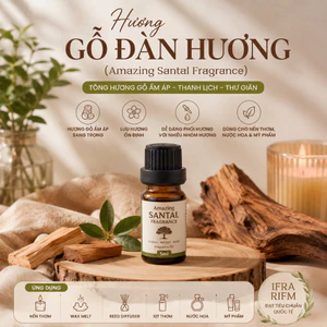 HƯƠNG GỖ ĐÀN HƯƠNG AMAZING SANTAL FRAGRANCE | Fragrance Oil Cho Nến Thơm, Nước Hoa, Mỹ Phẩm