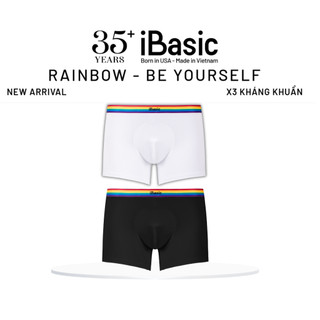 Quần lót nam Rainbow iBasic lưng sọc phom trunk cotton USA kháng khuẩn PANM163A, PANM163B