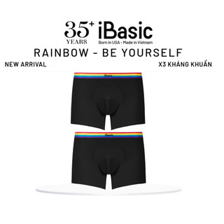 Quần lót nam Rainbow iBasic lưng sọc phom trunk cotton USA kháng khuẩn PANM163A, PANM163B