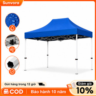Lều xếp lục giác nâng cấp，khung ống 4.5mm chống gió, bền chắc，Vải bạt 1800D. Chuyên dụng cho gian hàng,hội chợ