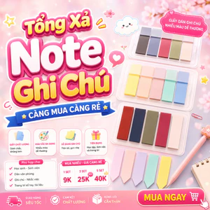 Giấy note ghi chú MOCHI giấy dán ghi chú đánh dấu tự dính màu huỳnh quang note pastel dễ thương rẻ