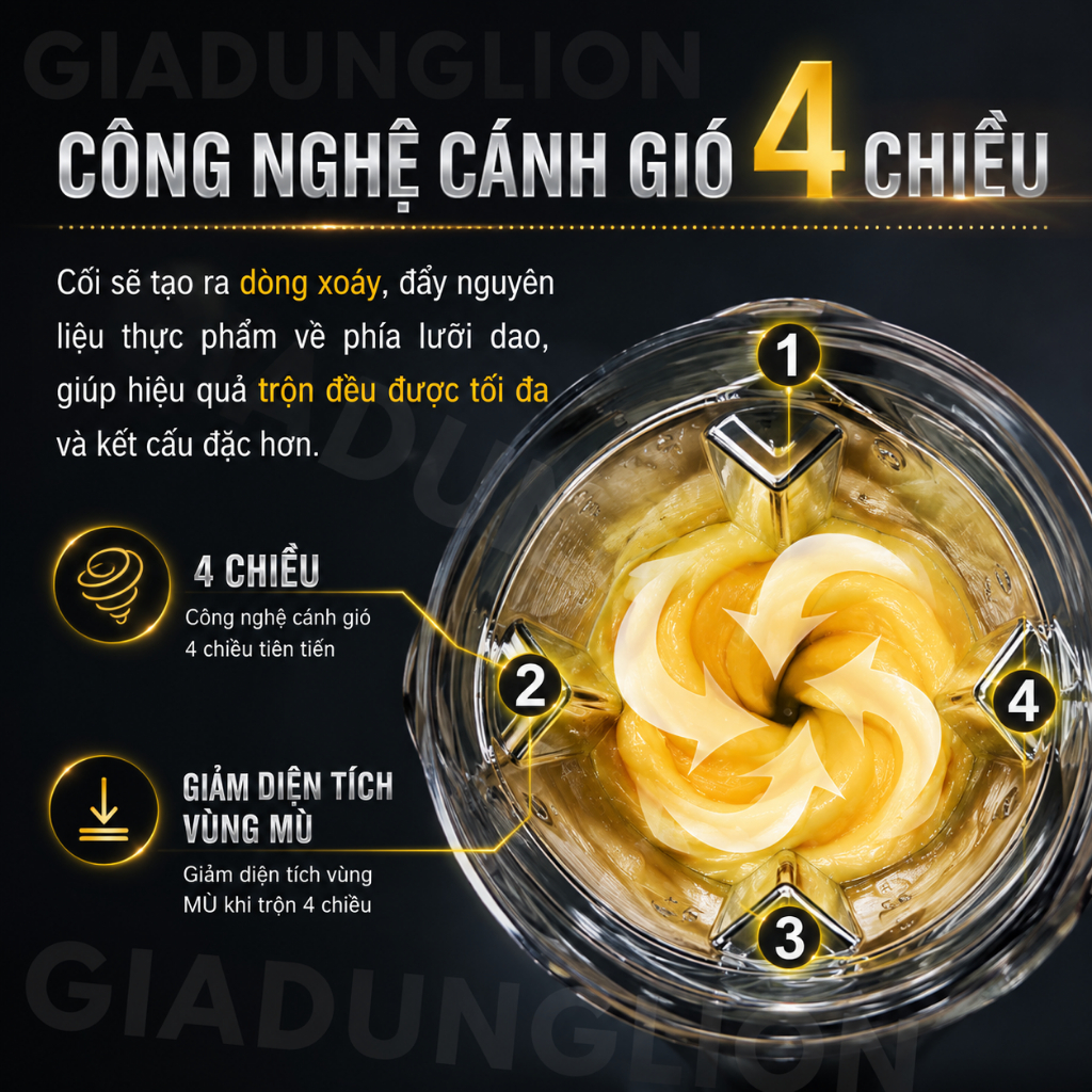 [𝐠𝐢𝐚𝐝𝐮𝐧𝐠𝐋𝐈𝐎𝐍] Máy Xay Sinh Tố Đa Năng KAW SILVER CREST SC-1589 Máy Xay Công Nghiệp 2 Cối Xay Công Suất 4500W - ảnh 4