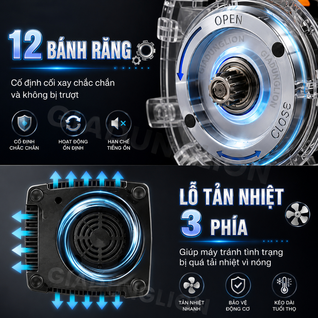 [𝐠𝐢𝐚𝐝𝐮𝐧𝐠𝐋𝐈𝐎𝐍] Máy Xay Sinh Tố Đa Năng KAW SILVER CREST SC-1589 Máy Xay Công Nghiệp 2 Cối Xay Công Suất 4500W - ảnh 5