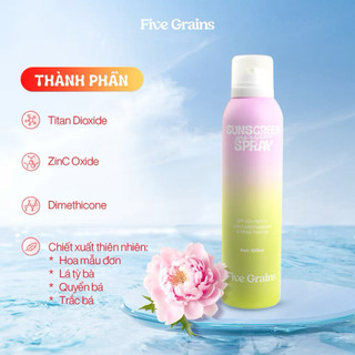 [Five Grains] Xịt chống nắng Cao cấp Five Grains nâng tone Pro-Xylane 160ML