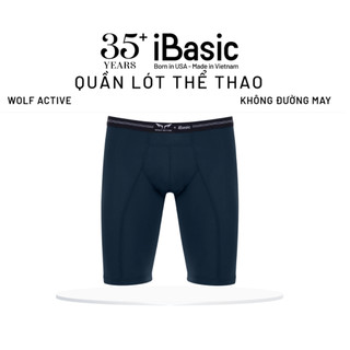 Quần lót Boxer dài thể thao Wolf Active x iBasic siêu co giãn tập luyện thể thao gym PANM149