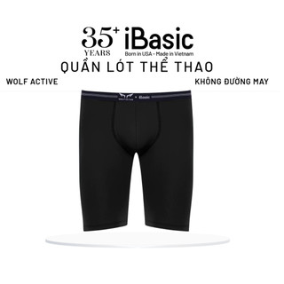 Quần lót Boxer dài thể thao có túi Wolf Active x iBasic Airy thoáng khí gym chạy bộ tập luyện PANM154
