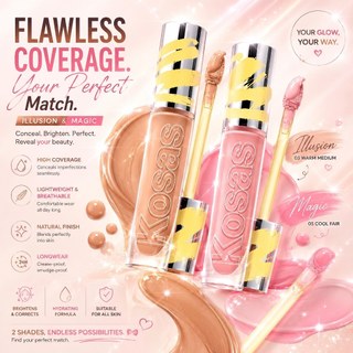 Kosas Revealer Extra Bright kem che khuyết điểm serum Magic & Illusion 5ml làm sáng, che phủ mịn