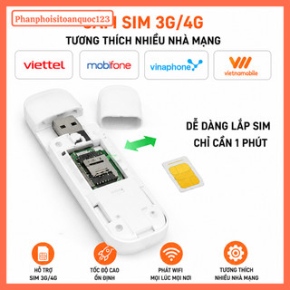 USB 4G LSUN M70 Phát WiFi Không Dây – Cắm SIM 3G/4G – Tốc Độ 150Mbps – Kết Nối 10 Thiết Bị