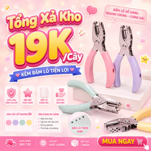 Kìm bấm lỗ giấy refill MOCHI dụng cụ bấm lỗ giấy đơn làm sổ còng sổ planner bullet journal tiện dụng