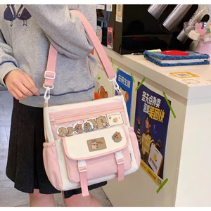 Túi Đeo Chéo Nữ Đi Học ĐEO.STU Dáng Messenger Nắp Gập Ngăn Trong Suốt (Ita Bag) Cỡ Lớn A4