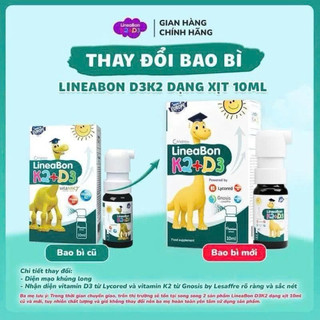LineabonK2+D3,dạng xịt 10ml,Vitamin hỗ trợ bé hấp thu canxi