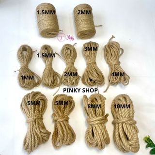 Dây Thừng Gai Trang Trí Handmade, Dây Đay Dây Bố Dây Cói 1mm 1.5mm 2mm 3mm 4mm 5mm | Gói Quà Quấn Lọ Hoa Decor Nhà Cửa