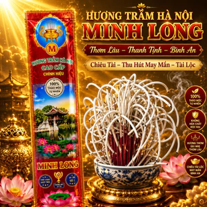 Hương trầm Minh Long cuốn tàn trắng