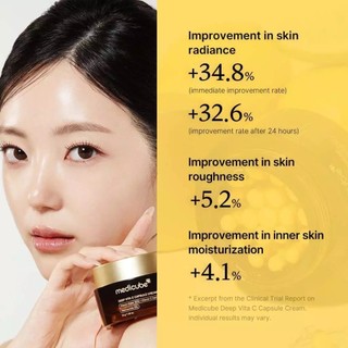Làm sáng tông màu da và làm mờ các vết thâm Medicube Deep Vita C Capsule Cream 55g