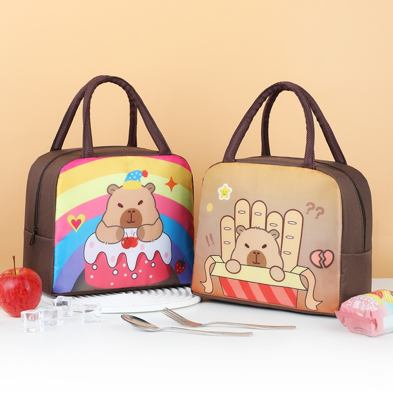 Túi Đựng Hộp Cơm Giữ Nhiệt Capybara Dễ Thương Chống Thấm, Giữ Nhiệt Tốt MUN STORE TCOMCAPY24