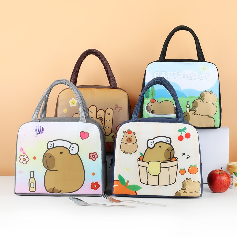 Túi Đựng Hộp Cơm Giữ Nhiệt Capybara Dễ Thương Chống Thấm, Giữ Nhiệt Tốt MUN STORE TCOMCAPY24