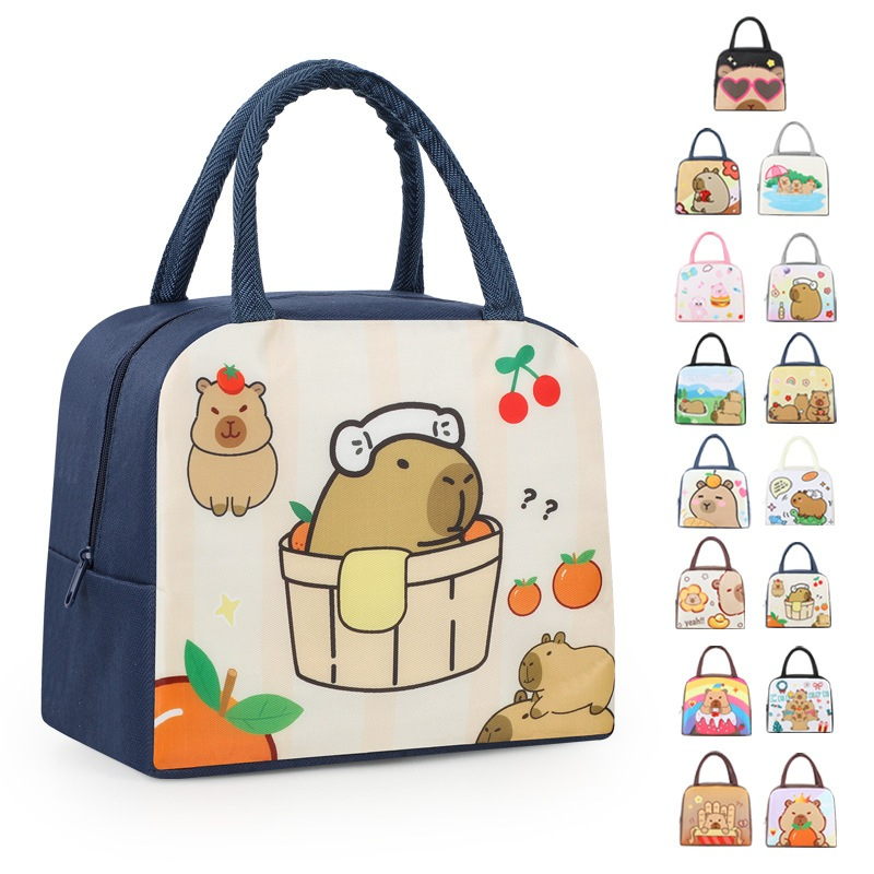Túi Đựng Hộp Cơm Giữ Nhiệt Capybara Dễ Thương Chống Thấm, Giữ Nhiệt Tốt MUN STORE TCOMCAPY24