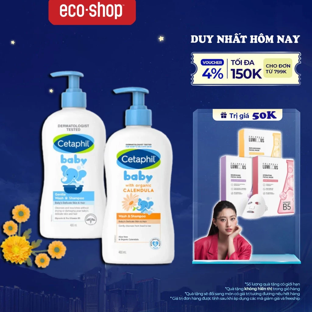 Cetaphil Baby bộ tắm gội và lotion