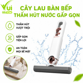 Cây Lau Vệ Sinh Bàn Bếp Tự Vắt Thấm Hút Nước Gấp Gọn GD73 - Cây Lau Bàn Bếp Gấp Gọn Bọt Biển Đa Năng